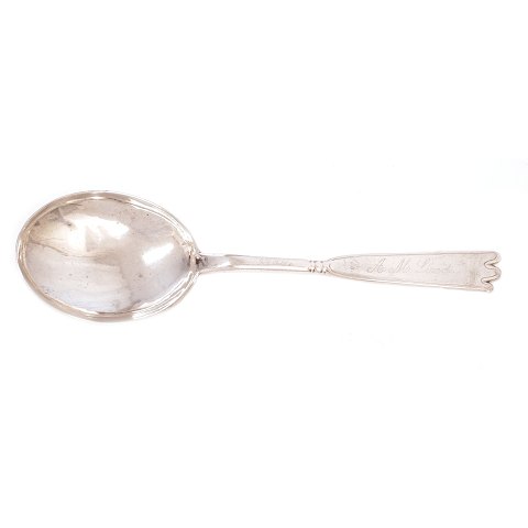 Early 18th century silver spoon by Jens Michelsen Halling, Varde, 1703-11L: 18,cm